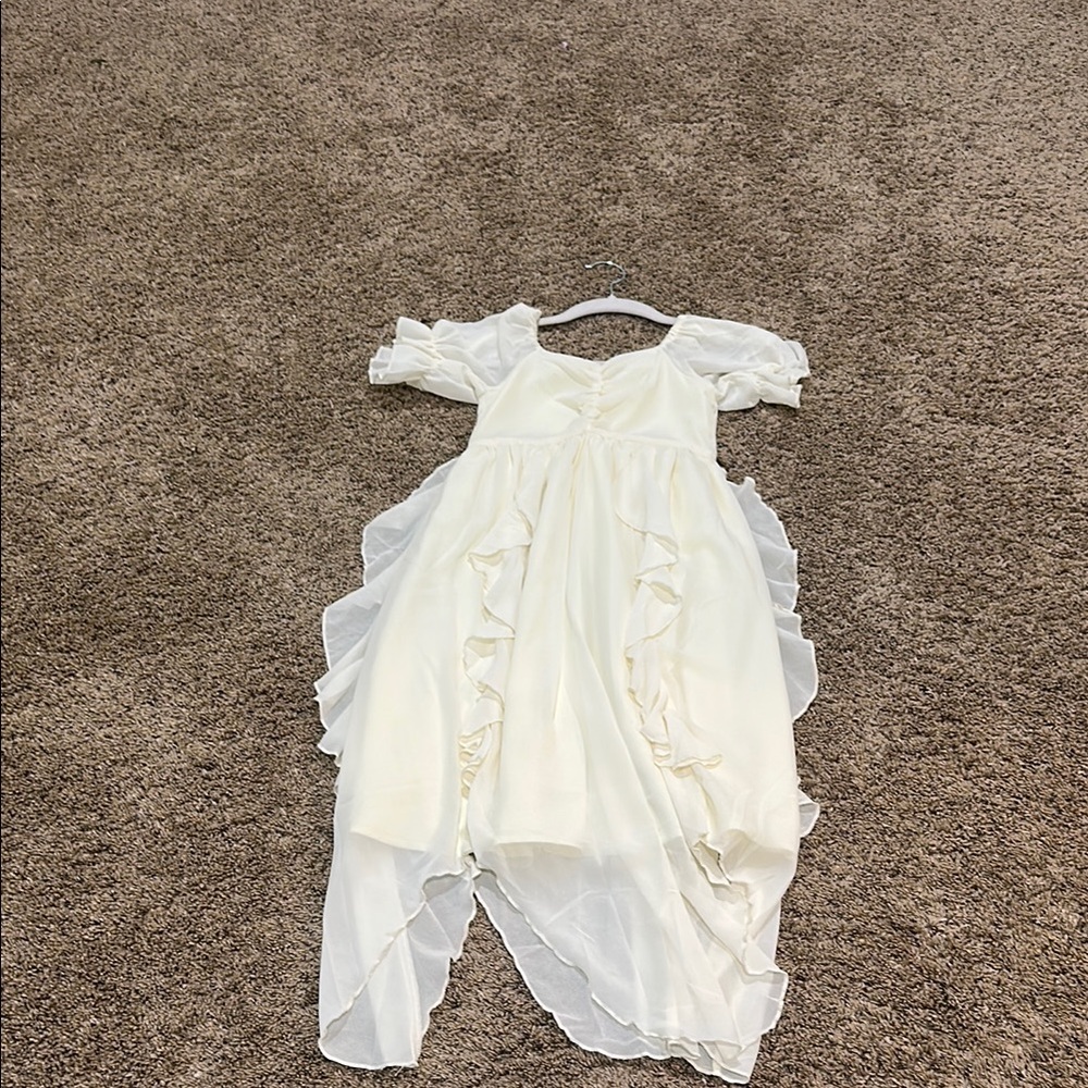 Elegant Cream Off-Shoulder Dress-Joyfolie